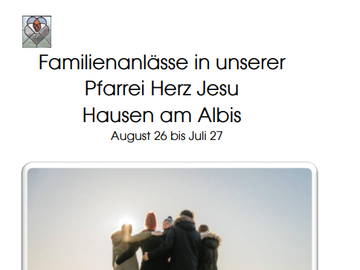 Familien Anlässe für das Schuljahr 2026/27